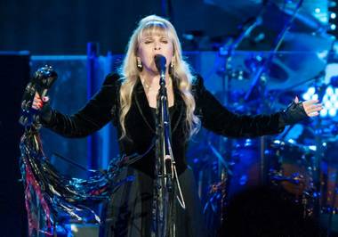 Fleetwood Mac — Lindsey Buckingham, Stevie Nicks, Mick Fleetwood and John McVie — at MGM Grand Garden Arena on Sunday, May 26, 2013.